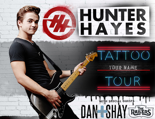 Hunter Hayes | Tattoo Your Name Tour | with special guests Dan+Shay and The Railers